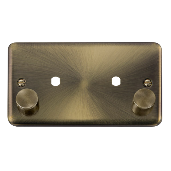 DPAB186 Deco Plus 2 Gang Dimmer Plate & Knobs (163