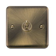 DPAB421 Deco Plus 10Amp single 2 Way Toggle Switch Antique Brass