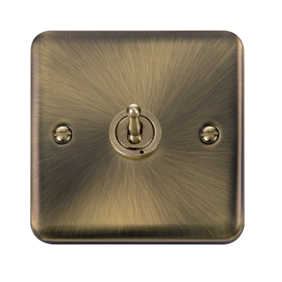DPAB421 Deco Plus 10Amp single 2 Way Toggle Switch Antique Brass