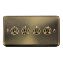 DPAB424 Deco Plus 10AX 4 Gang 2 Way Toggle Switch