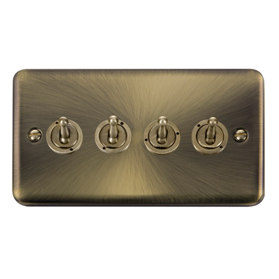 DPAB424 Deco Plus 10AX 4 Gang 2 Way Toggle Switch