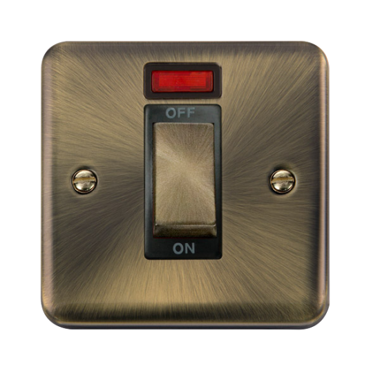 DPAB501BK Deco Plus 45A Ingot 1 Gang DP Switch Wit