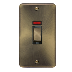 DPAB503BK Deco Plus 45A Ingot 2 Gang DP Switch Wit