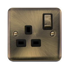 DPAB535BK Deco Plus 13A Ingot 1 Gang DP Switched S