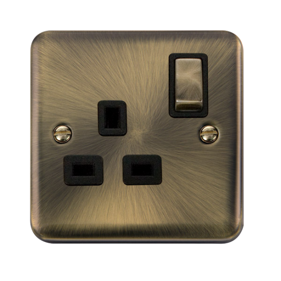 DPAB535BK Deco Plus 13A Ingot 1 Gang DP Switched S