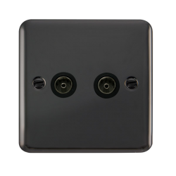DPBN066BK Deco Plus Twin Coaxial Outlet