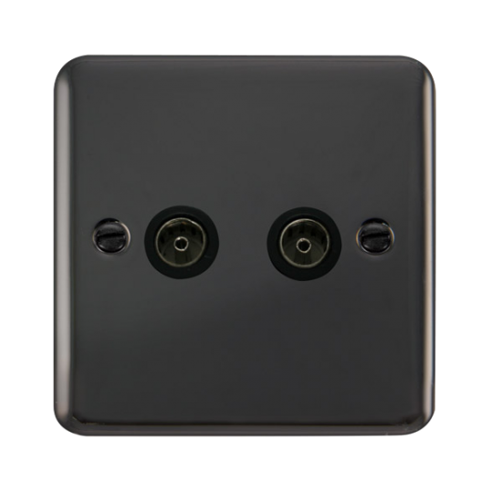DPBN066BK Deco Plus Twin Coaxial Outlet