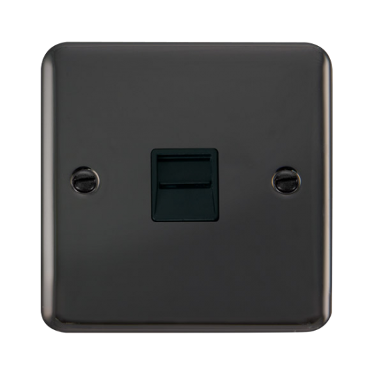 DPBN120BK Deco Plus Single Telephone Outlet - Mast