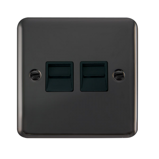 DPBN121BK Deco Plus Twin Telephone Outlet - Master