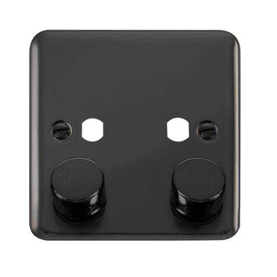 DPBN152PL Deco Plus DPBN 2 GANG DOUBLE DIMMER PLAT