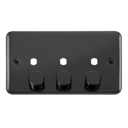 DPBN153PL Deco Plus DPBN 3 GANG DOUBLE DIMMER PLAT