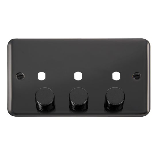 DPBN153PL Deco Plus DPBN 3 GANG DOUBLE DIMMER PLAT
