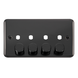 DPBN154PL Deco Plus DPBN 4 GANG DOUBLE DIMMER PLAT