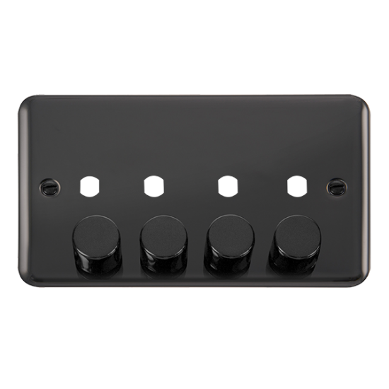 DPBN154PL Deco Plus DPBN 4 GANG DOUBLE DIMMER PLAT