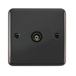 DPBN158BK Deco Plus Single Isolated Coaxial Outlet