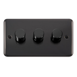 DPBN163 Deco Plus DPBN 3GANG 2WAY 100W LED DIMMER