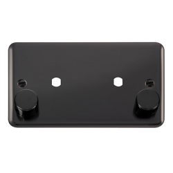 DPBN186 Deco Plus 2 Gang Dimmer Plate & Knobs (163