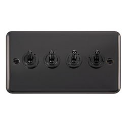 DPBN424 Deco Plus 10AX 4 Gang 2 Way Toggle Switch