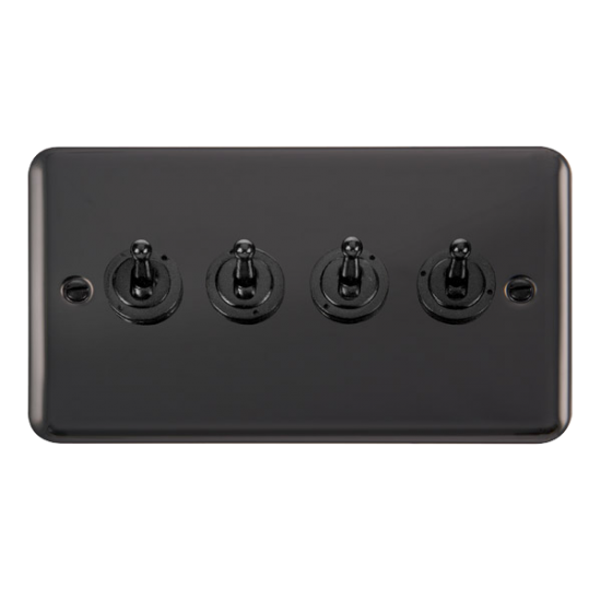 DPBN424 Deco Plus 10AX 4 Gang 2 Way Toggle Switch