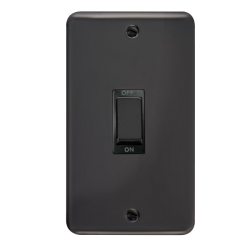 DPBN502BK Deco Plus 45A Ingot 2 Gang DP Switch