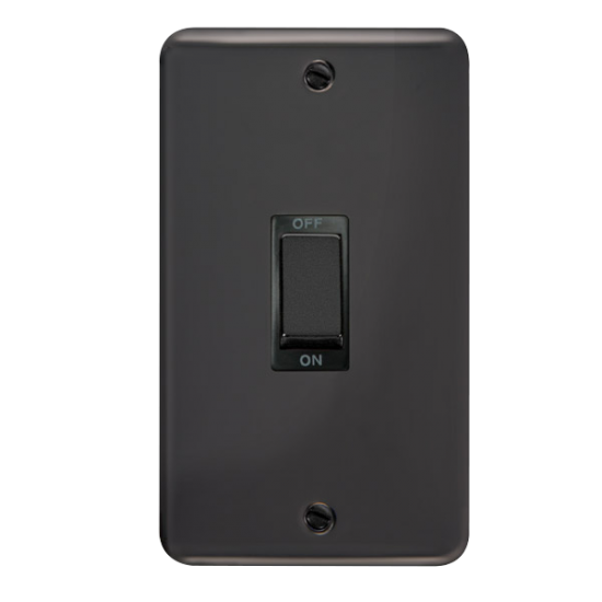 DPBN502BK Deco Plus 45A Ingot 2 Gang DP Switch