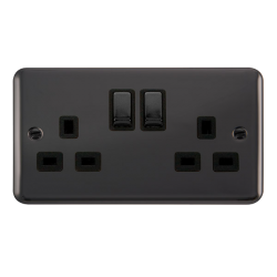 DPBN536BK Deco Plus 13A Ingot 2 Gang DP Switched S