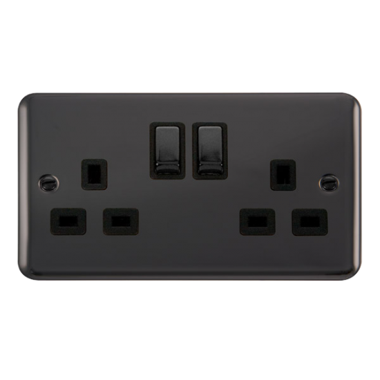 DPBN536BK Deco Plus 13A Ingot 2 Gang DP Switched S