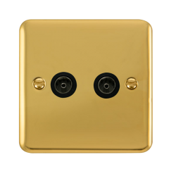 DPBR066BK Deco Plus Twin Coaxial Outlet
