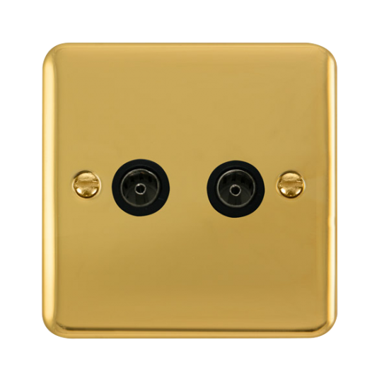 DPBR066BK Deco Plus Twin Coaxial Outlet
