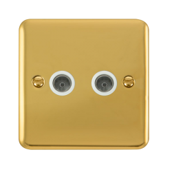 DPBR066WH Deco Plus Twin Coaxial Outlet
