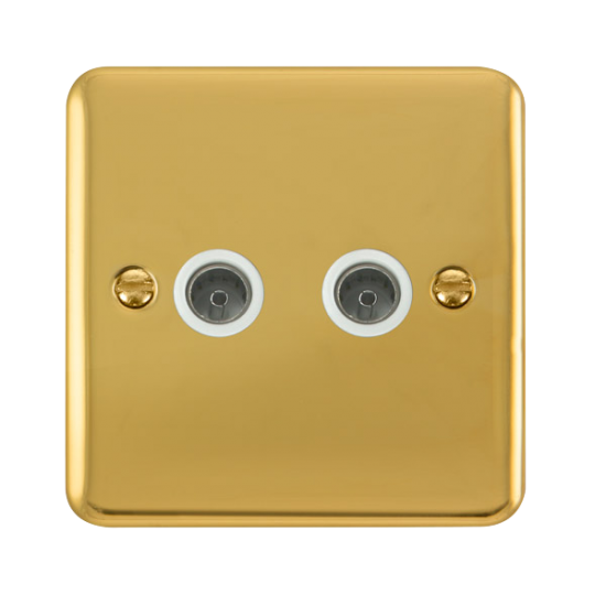 DPBR066WH Deco Plus Twin Coaxial Outlet