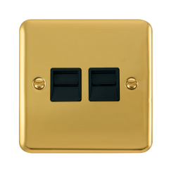 DPBR121BK Deco Plus Twin Telephone Outlet - Master