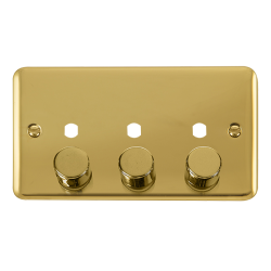 DPBR153PL Deco Plus DPBR 3 GANG DOUBLE DIMMER PLAT