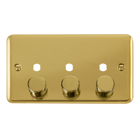 DPBR153PL Deco Plus DPBR 3 GANG DOUBLE DIMMER PLAT