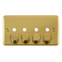 DPBR154PL Deco Plus DPBR 4 GANG DOUBLE DIMMER PLAT