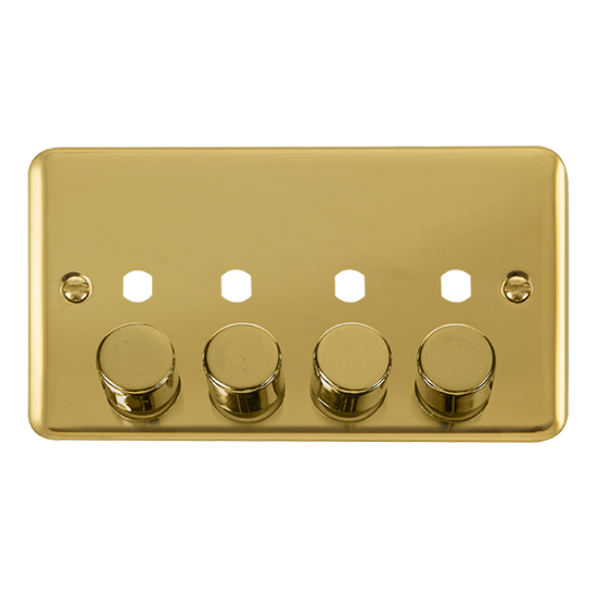 DPBR154PL Deco Plus DPBR 4 GANG DOUBLE DIMMER PLAT