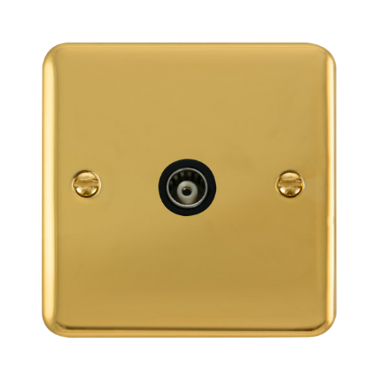 DPBR158BK Deco Plus Single Isolated Coaxial Outlet