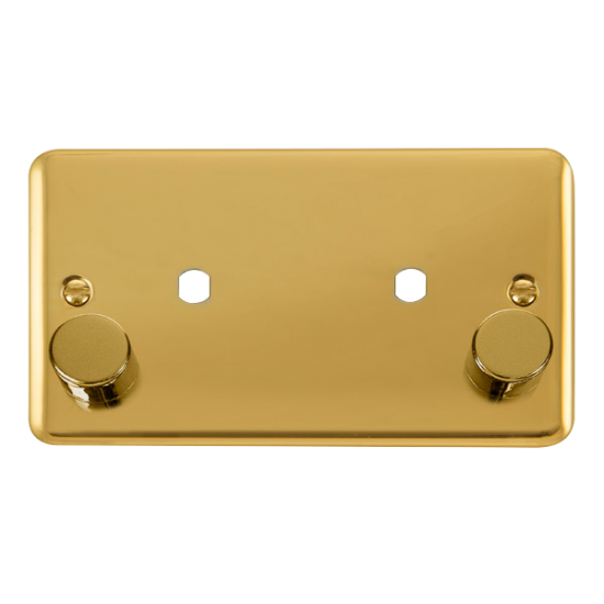 DPBR186 Deco Plus 2 Gang Dimmer Plate & Knobs (163