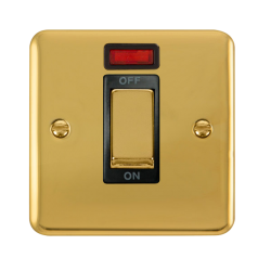 DPBR501BK Deco Plus 45A Ingot 1 Gang DP Switch Wit