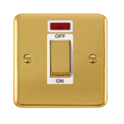 DPBR501WH Deco Plus 45A Ingot 1 Gang DP Switch Wit
