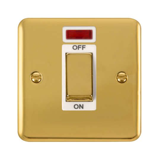 DPBR501WH Deco Plus 45A Ingot 1 Gang DP Switch Wit