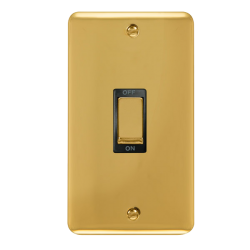DPBR502BK Deco Plus 45A Ingot 2 Gang DP Switch