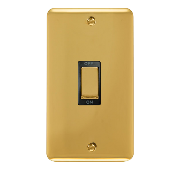 DPBR502BK Deco Plus 45A Ingot 2 Gang DP Switch