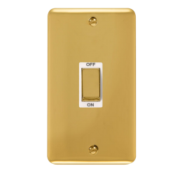 DPBR502WH Deco Plus 45A Ingot 2 Gang DP Switch