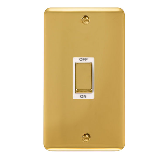 DPBR502WH Deco Plus 45A Ingot 2 Gang DP Switch