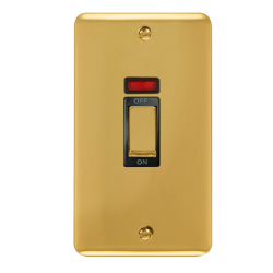 DPBR503BK Deco Plus 45A Ingot 2 Gang DP Switch Wit
