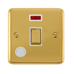DPBR523WH Deco Plus 20A Ingot DP Switch With Neon