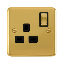 DPBR535BK Deco Plus 13A Ingot 1 Gang DP Switched S