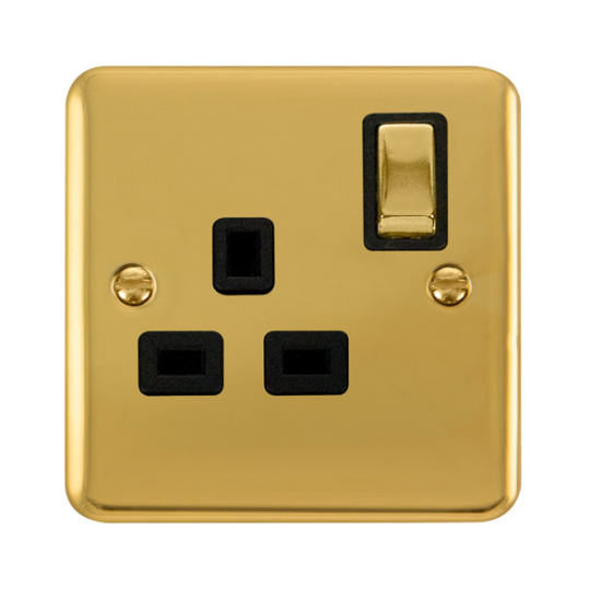 DPBR535BK Deco Plus 13A Ingot 1 Gang DP Switched S