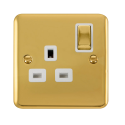 DPBR535WH Deco Plus 13A Ingot 1 Gang DP Switched S